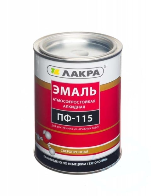 Эмаль ПФ-115 ЛАКРА серая 1кг