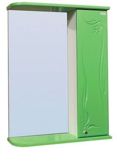 Зеркало-шкаф «Глория 50» правый (салатовый) 525х705х180