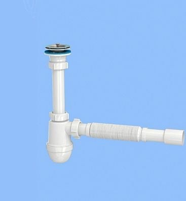 Сифон 1 1/4″*32 с гофрой 32х40/50 (ВМ1015)